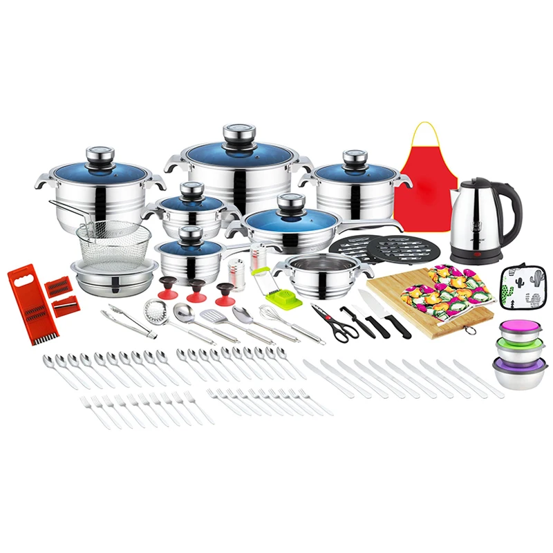 Zidi Collections - 💎MARWA 30 PCS Heavy Stainless Steel Cookware Set –  ZKD-1042💎 - 30 Pcs German-Made Cookware - Heavy-Duty Stainless Steel Used  - See-through Lids with pressure Gauge - Easy to