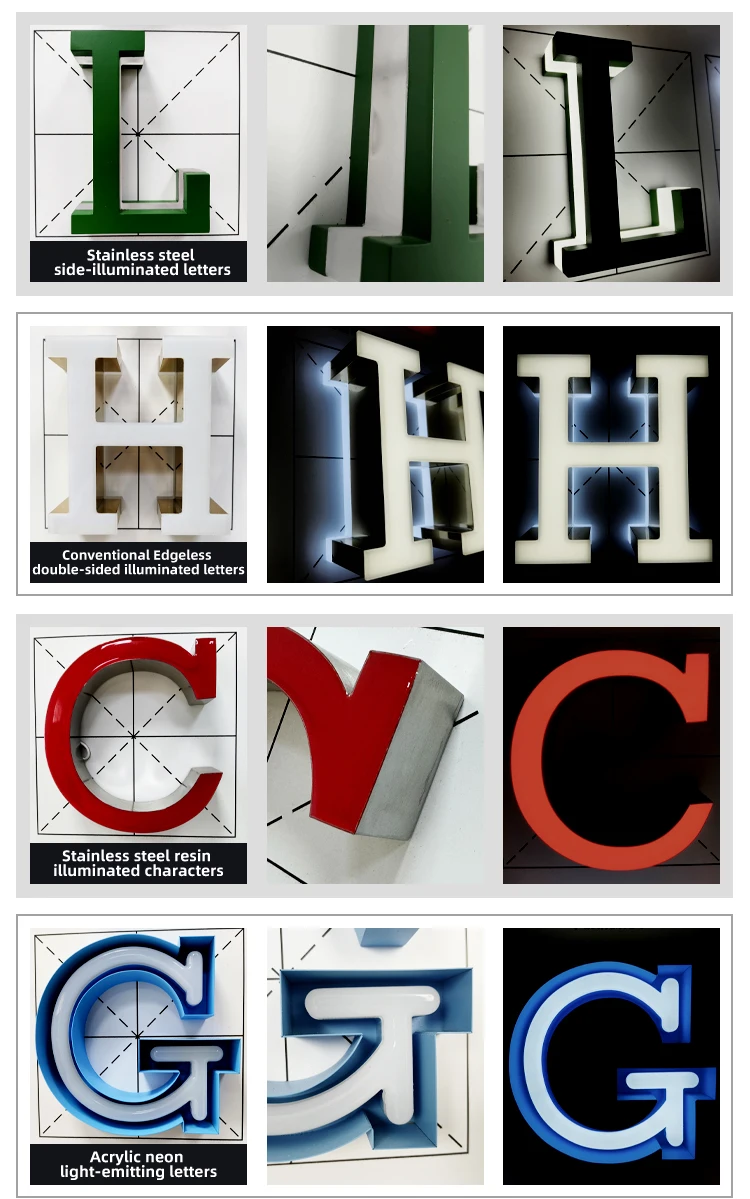 Custom 3D Illuminated LED Sign Alphabet Letter Design for Office ...