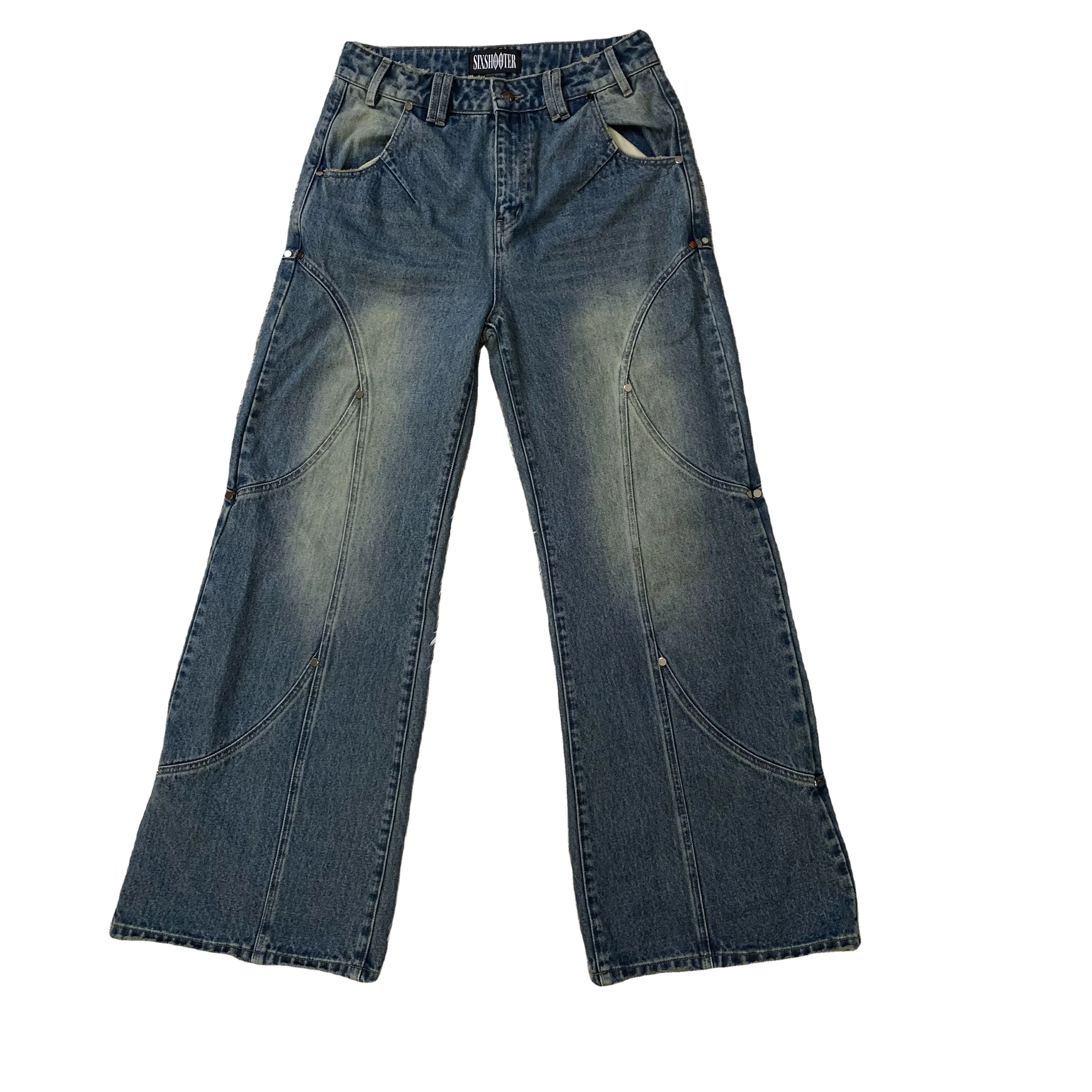 Washed Denim Jeans Material Types DENIMGUYS Men's Special Seams