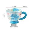 Tazza da colazione Gesang con manico a forma di cuore blu