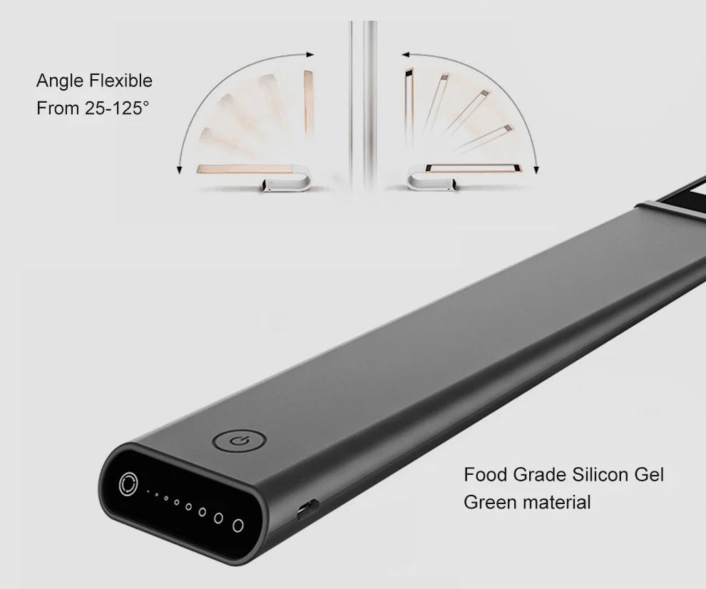 Гибкая рука USB зарядка Настольная лампа портативный сенсорное управление детей Защита глаз 3 режима освещения и 6-уровневый диммер настольная лампа