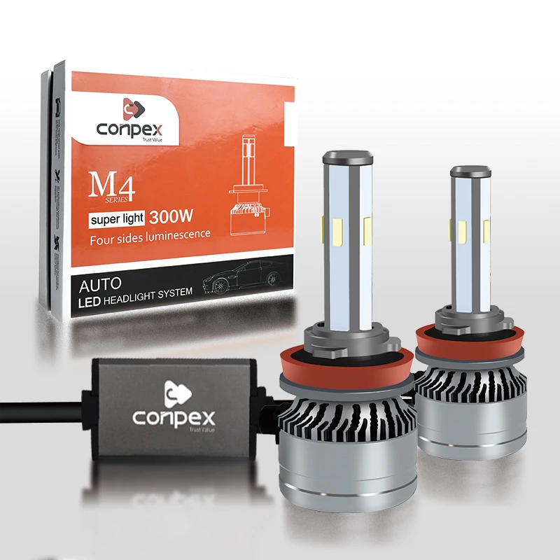 Conpex Super Bright H4 NO Fan 4000 Lumens 12V Car Motorcycle Led Bulbs Headlight