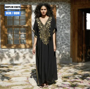 2026 Wholesaler Fabrication Location Embroidered Dress Oversized Women's Vacation Dress Beach Sexy Cover-up