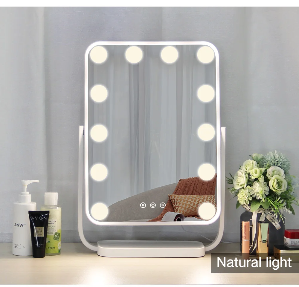 Home Decoration Smart Vanity Makeup Mirror With Lights Bluetooth
