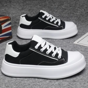 Wholesale High-quality  Customized LOGO Thick Soled Trendy Skateboard Shoes Casual Men's Walking Shoes