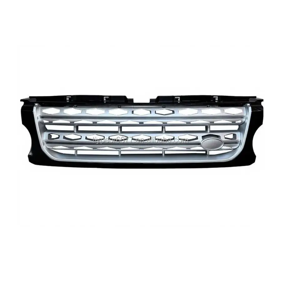 product tiypeor front bumper upper center grille for land rover discovery 4 2014   2016 mesh style accessories chrome radiator grille-5