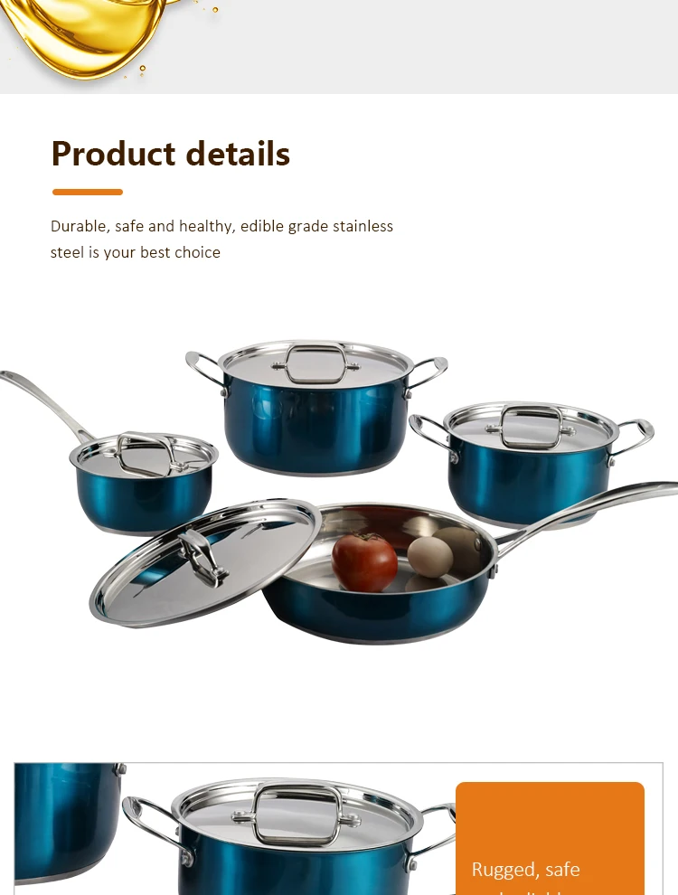 Non Stick Set Kitchenware Set Stainless Steel Cooking Pot And Pans Kitcheware Cookware Sets factory