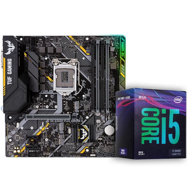 ASUS TUF B360M-PLUS GAMING S Motherboard + intel Core i5-9400F CPU  Processor CPU motherboard Set in Stock| Alibaba.com