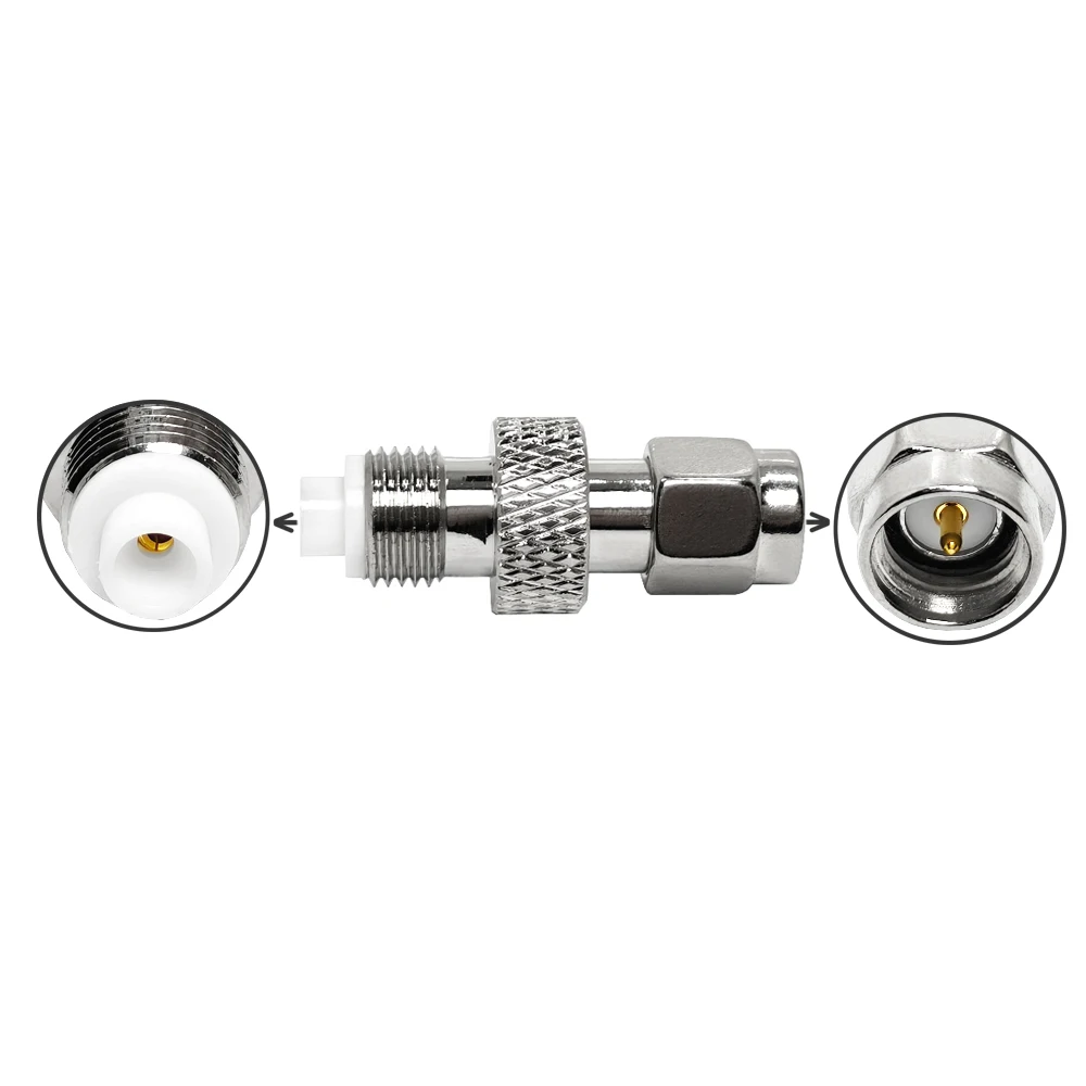Rf Connector SMA-FME Adapter FME Plug Male to SMA Plug Male Straight Antenna Adapter for RF Applications