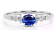 Wholesale Price Latest Design Triangle Shaped Tanzanite Gemstones Rings