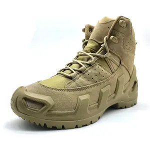 Tactical Winter Boots Unisex Adventure Breathable Non-slip Hiking Training Canvas Suede Mesh Lining Climbing Rubber