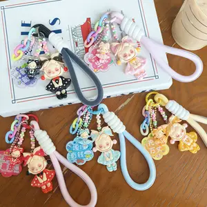 Latest Vibrant Beaded Acrylic Pendant Lanyard - Multi-Use for Phone, Keys & Stylish Bag Decoration