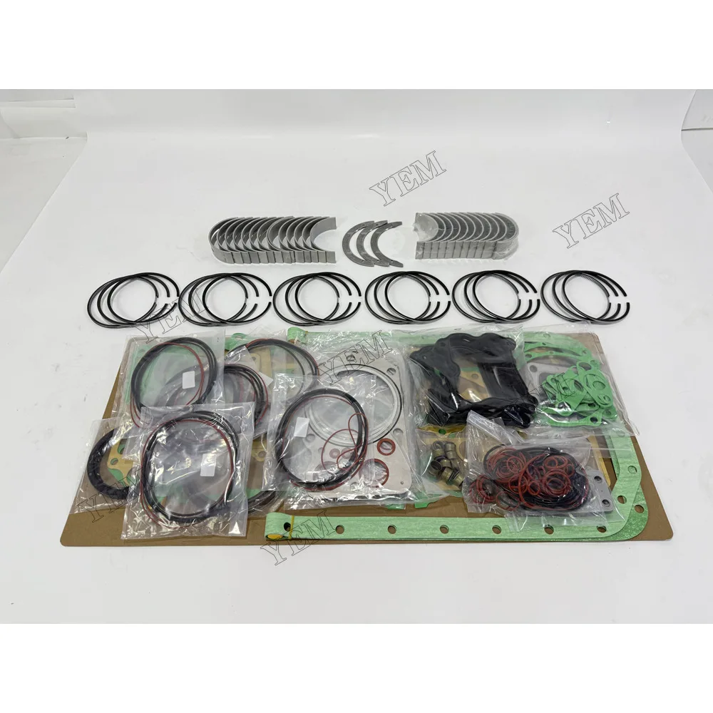Piston and Rings With Gasket Set With Bearing Set for Mitsubishi 6D20 Engine Rebuild Kit 6