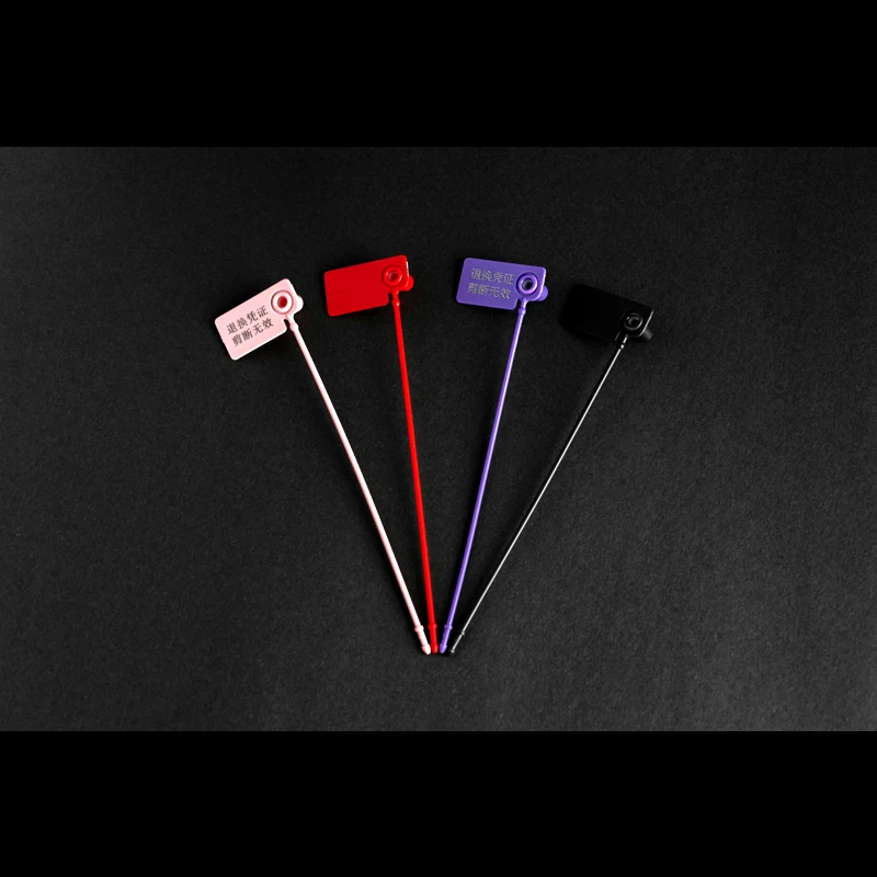 One-time Use Plastic Label Cable Ties Shoes Hang Security Seal Tag Custom  Tags for Clothing Brand