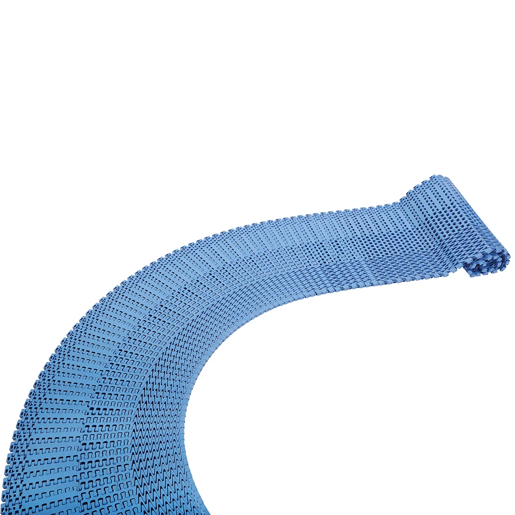 Hongsbelt HS-1201B Side Flexing Small Turning Perforated Top Belt Modular Conveyor Belt