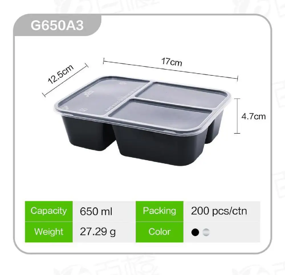 disposable multi style plastic food container