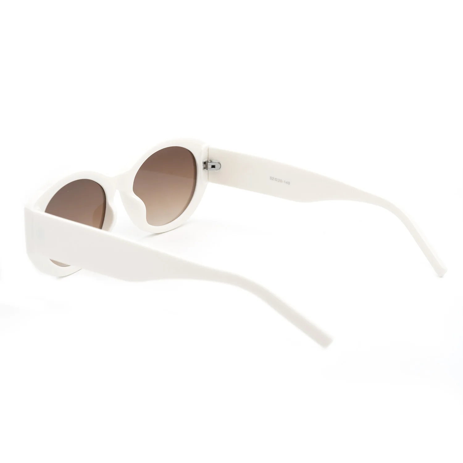 Cream Oval Women\'s Sunglasses CELINE EYEWEAR Triomphe oval-frame acetate sunglasses | NET  main image 2