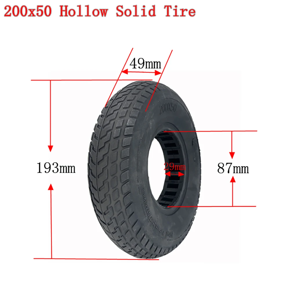 200*50 Solid Tire Inner Honeycomb Tyre Replacement for 200x50 Inch Electric Scooter Non-pneumatic Tires Accessories