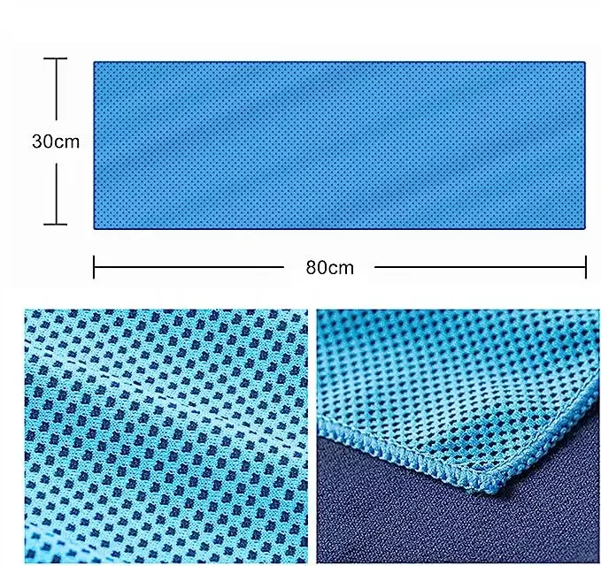 Quick Dry Instant Cool Microfiber Cooling Gym Towels With Logo Custom