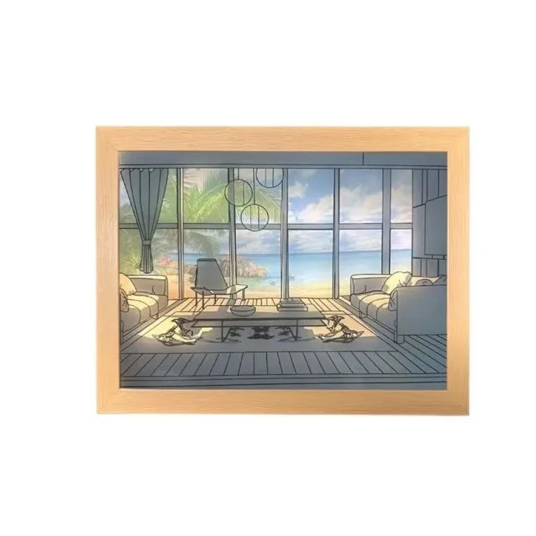 High Quality Light Painting Led Light Frame Lamp Frescoed Decorative Light Painting