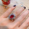 Red glass ring