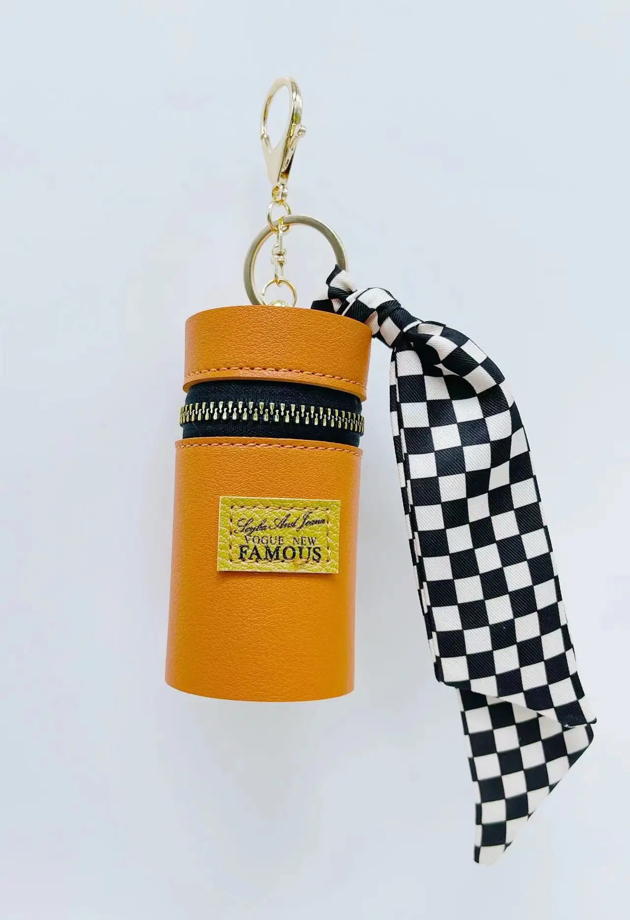 New Style Luxury Handstitched Leather Mini Wallet Bag Car Key Chain