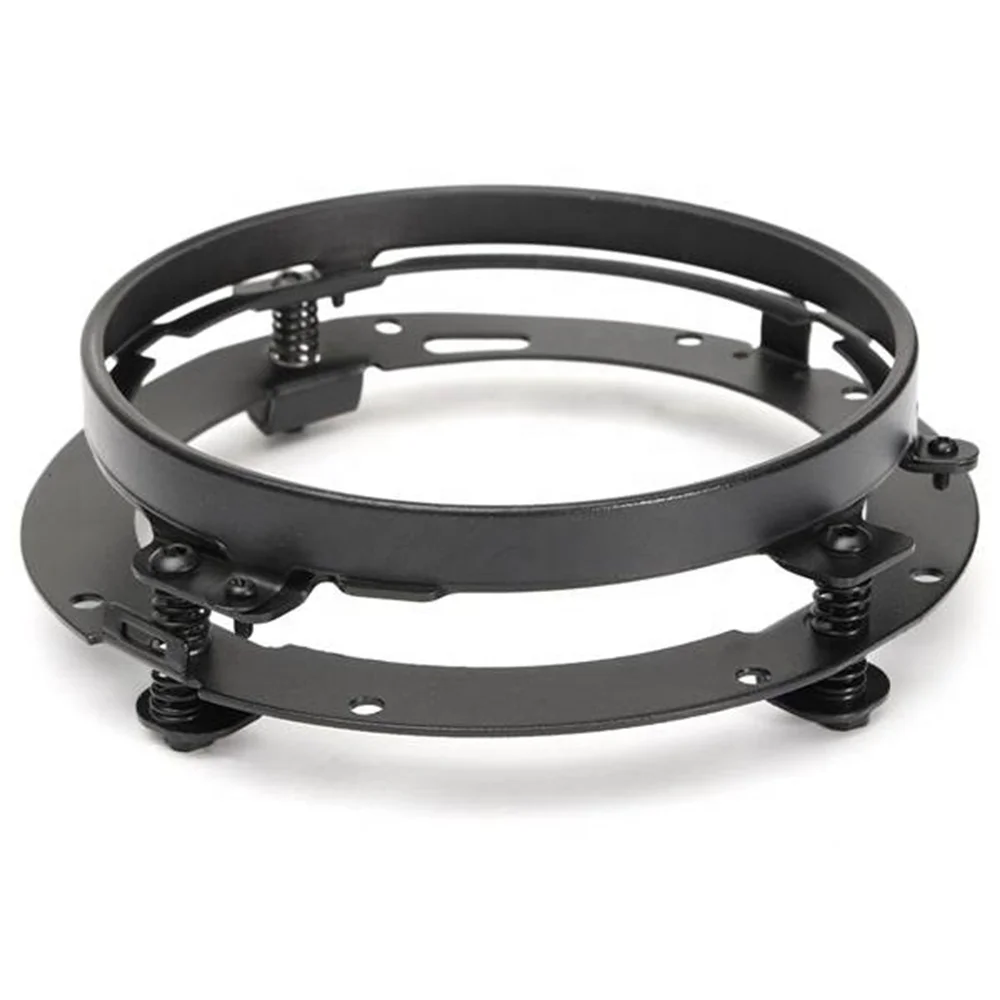 TIYPEOR 7'' Headlight Trim Ring Black / Chrome 7 Inch Holder for Motorcycle Led Headlight Accessories