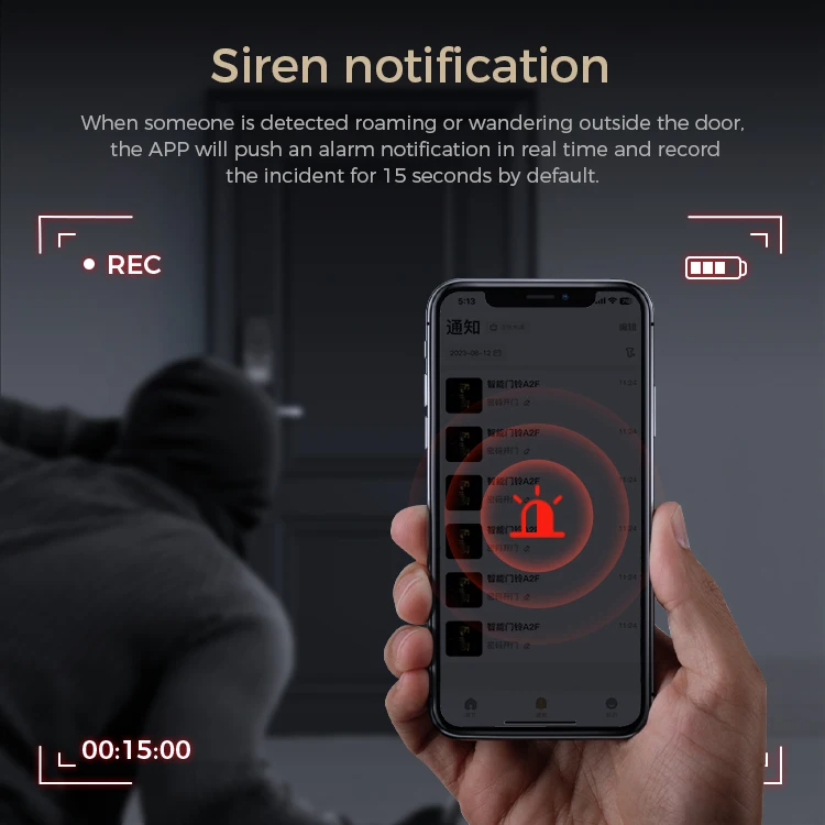 Arpha Al501 Security Deadbolt Smart Lock 3 In One Doorbell Camera Two