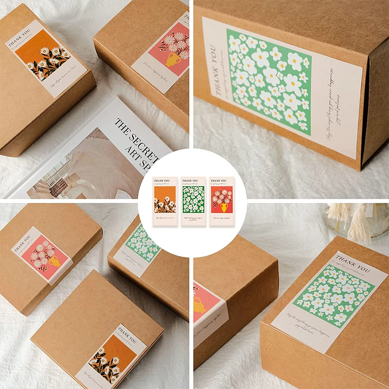 Wholesale Custom Design Self-Adhesive Paper Stickers Cheap Special Gift Box Sealing Packaging Labels Elegant Box Sealing Sticker