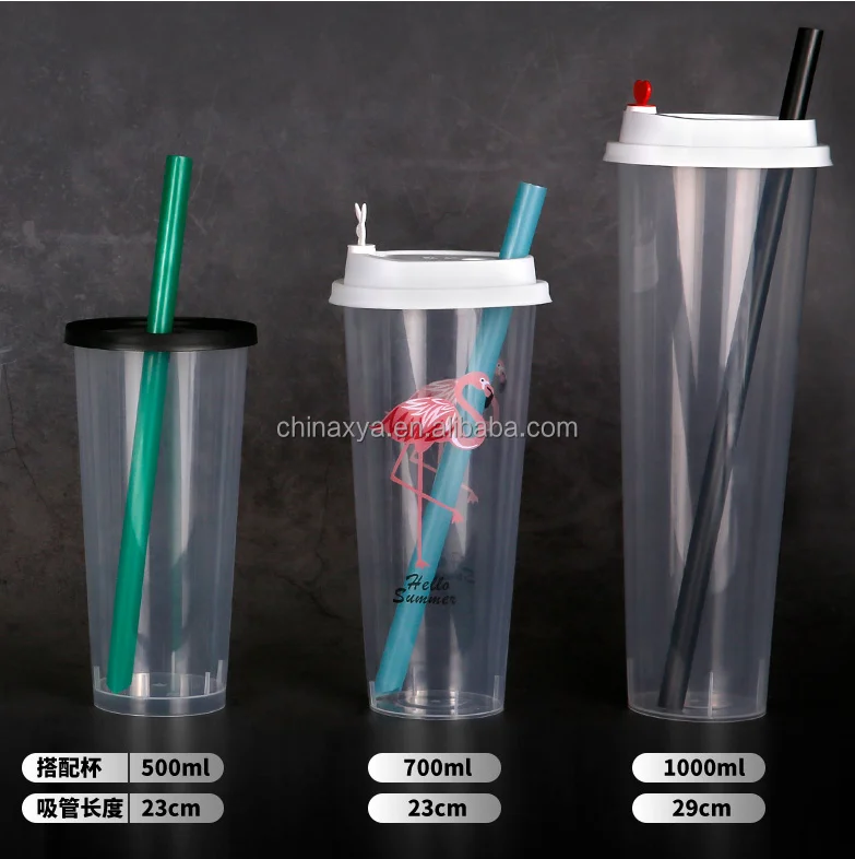 super Extra super long pp milkshake straw wrapped bubble tea straw disposable plastic drinking straws manufacture