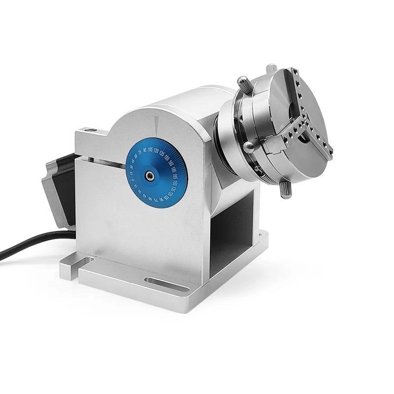 LY CNC Engraver 69 Series Ring Jewelry Rotary Axis With Spring Clamp Jig for Fiber Laser Carving Marking Engraving Machine 24V