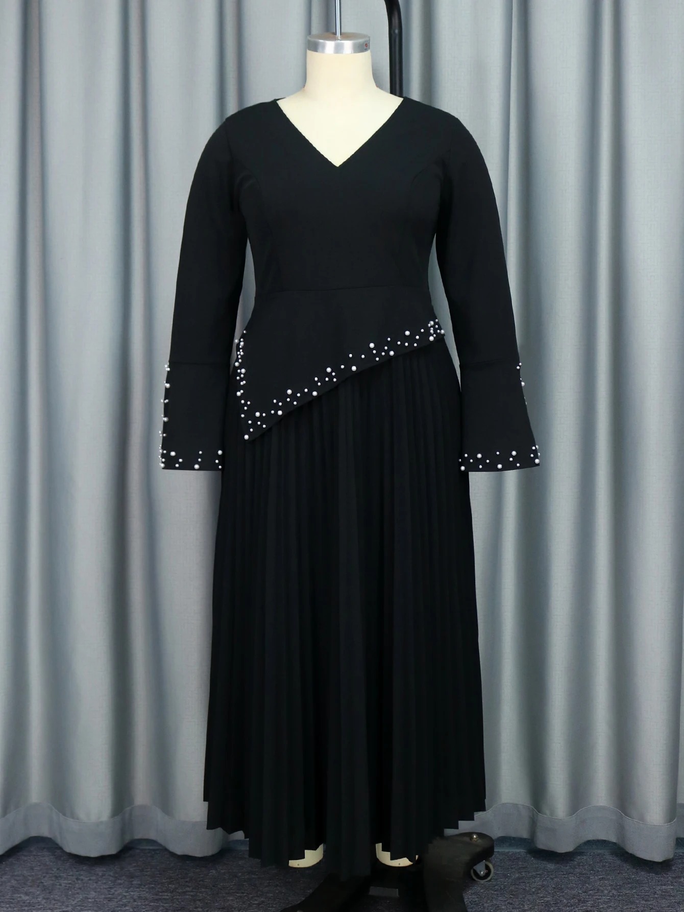 knee length dresses for ladies Funeral Dress in Black main image 1