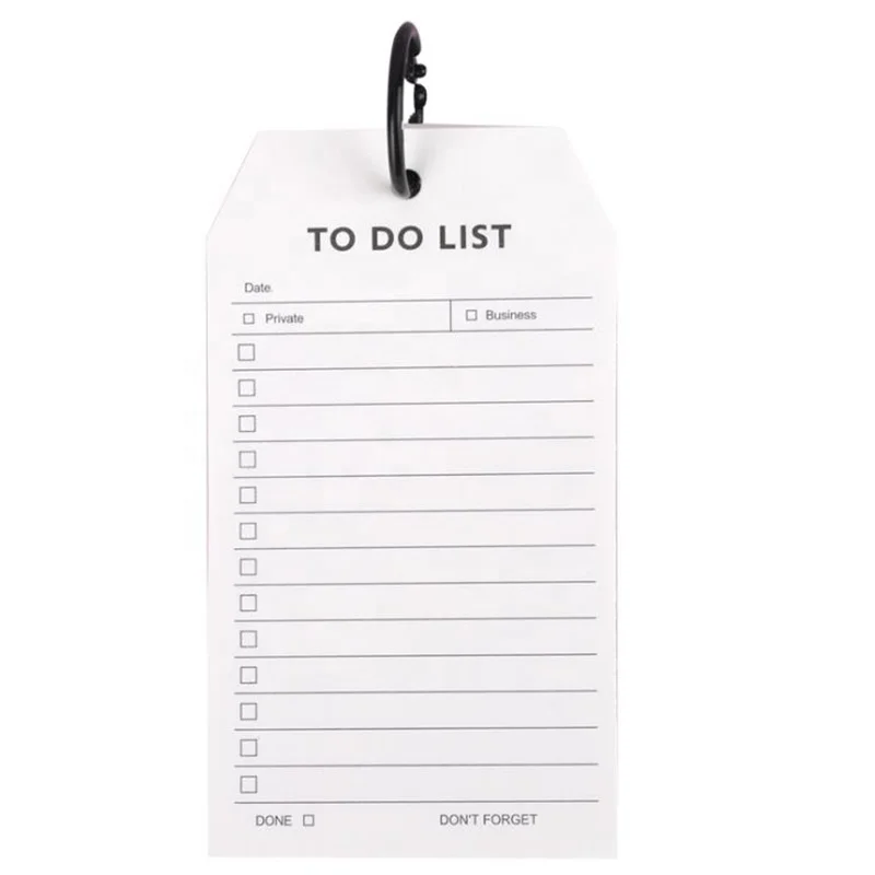 Daily Schedule Life Work Planner Notes Weekly List Organizer Pull Ring Design Memo Pads Pocket Mini Notebook