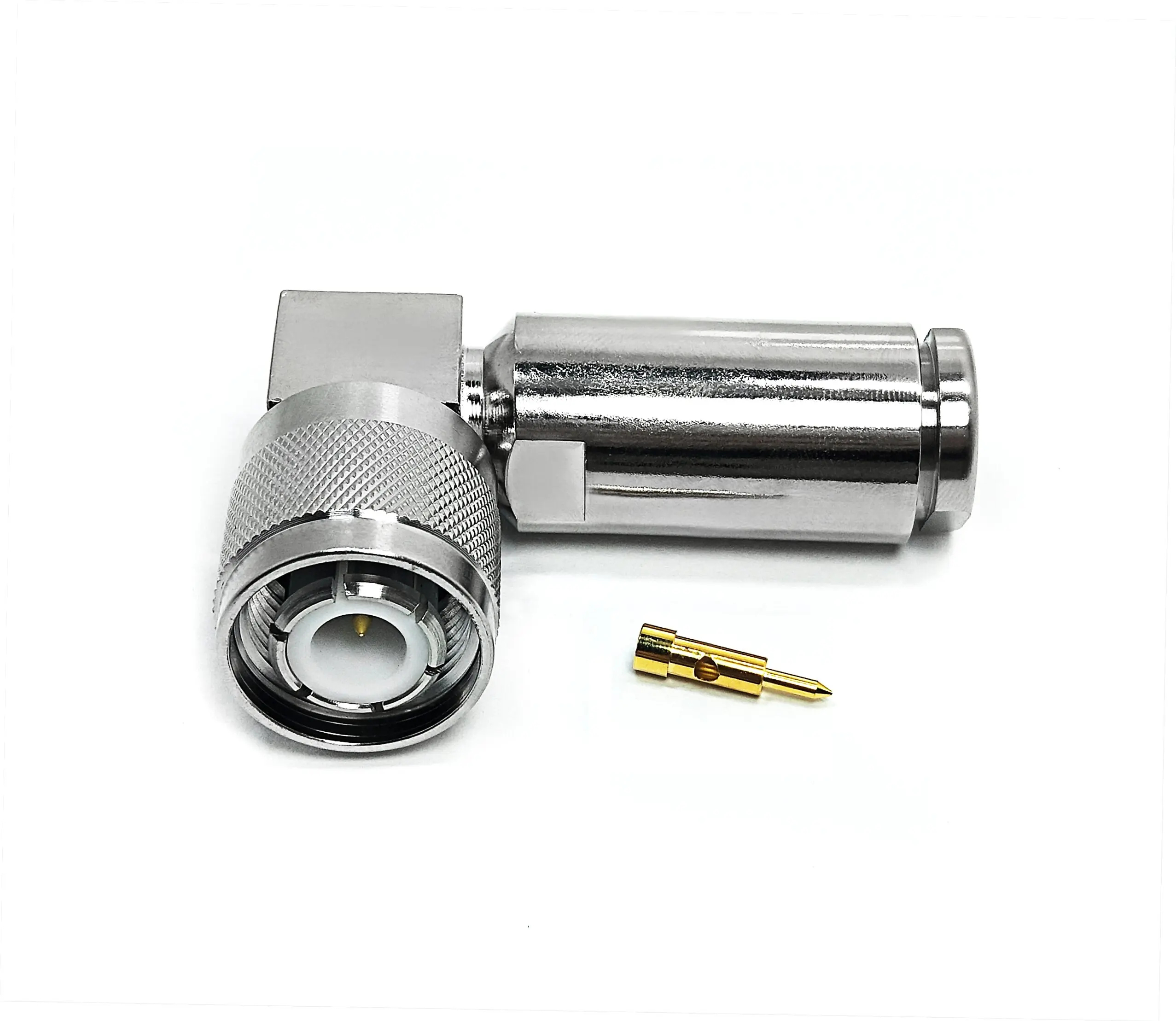 50 Ohm HN Male High Voltage Right Angle 90 Degree Clamp for RG213 LMR400 RF Coaxial Cable Elbow Connector