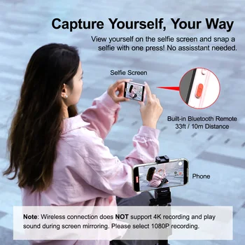 Kingma Phone Vlogging Monitor 4K 30fps Video Casting Built-in  Remote Magnetic Rear Camera Selfie Monitor Screen detail image