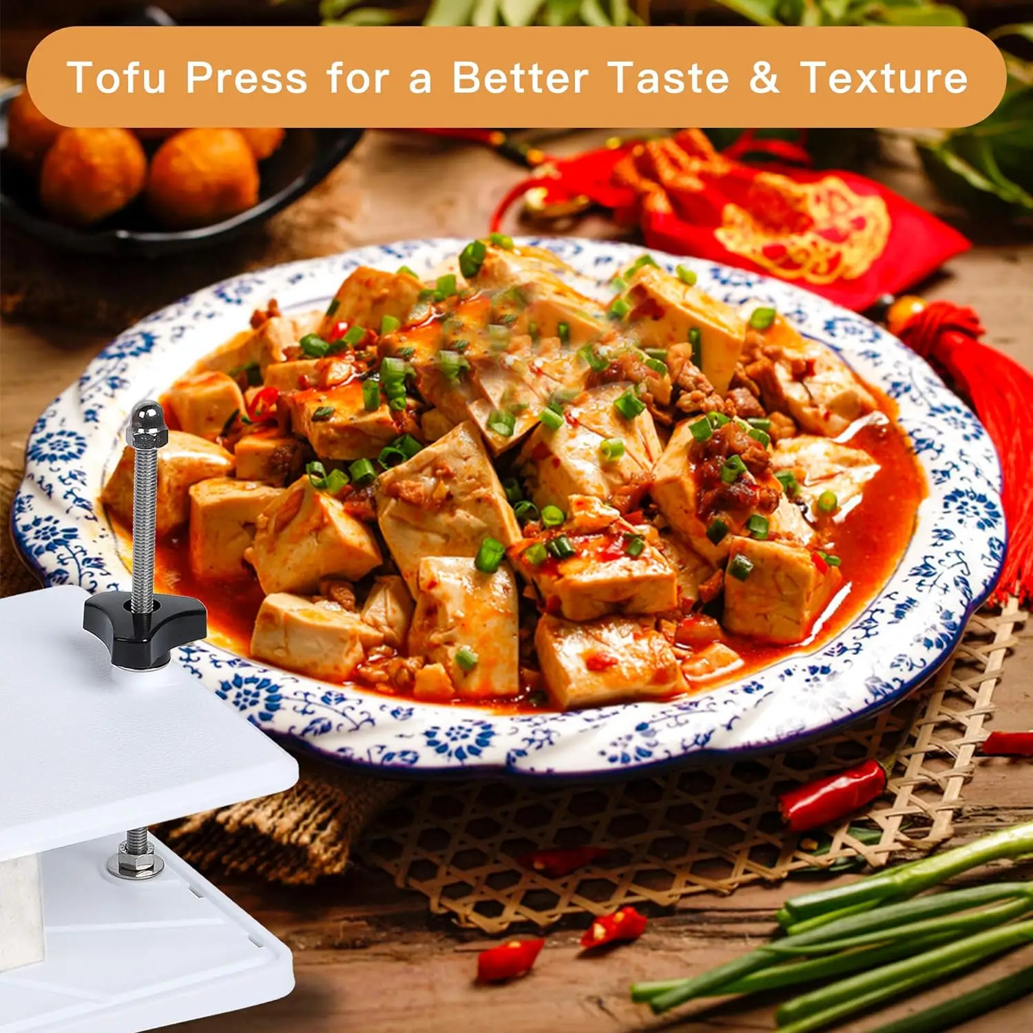 Пресс для тофу-легко удаляет воду из тофу лучшего вкуса изогнутые пластины премиум-класса легкого прессования