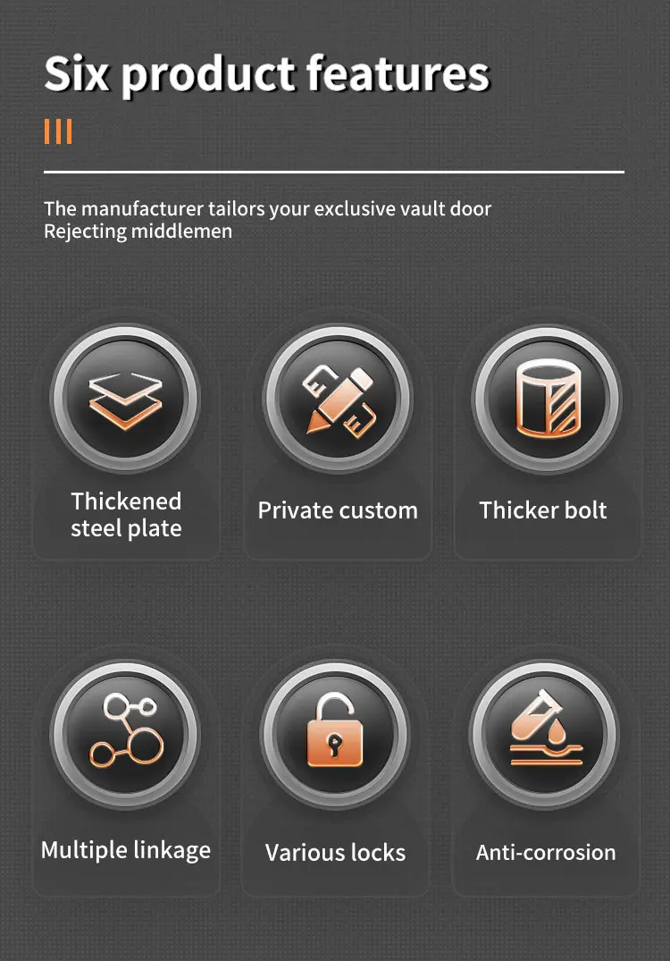 CEQSAFE Customized High Quality Steel Bank Safe Vault Metal Security Door with Electronic Digital Lock manufacture