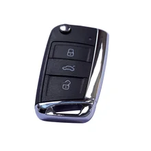 High Quality 3 Buttons Car Flip Folding Key Shell Fob For VW Golf 7 MK7 Skoda Octavia A7Seat Replacement Smart Remote Key Case