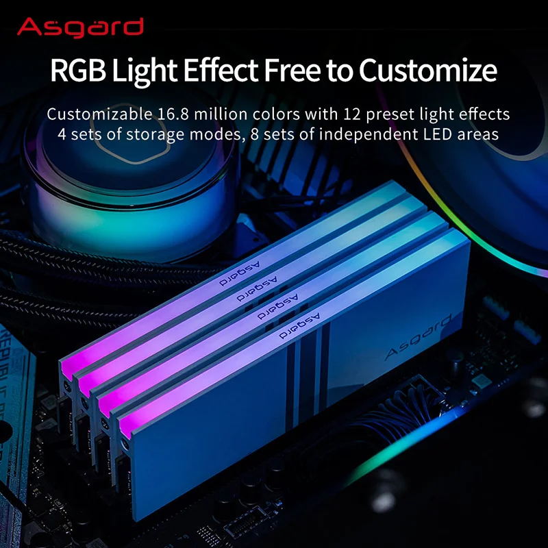 Asgard DDR5 RAM 32GB & 48GB, 6800MHz/7200MHz, Editable RGB for