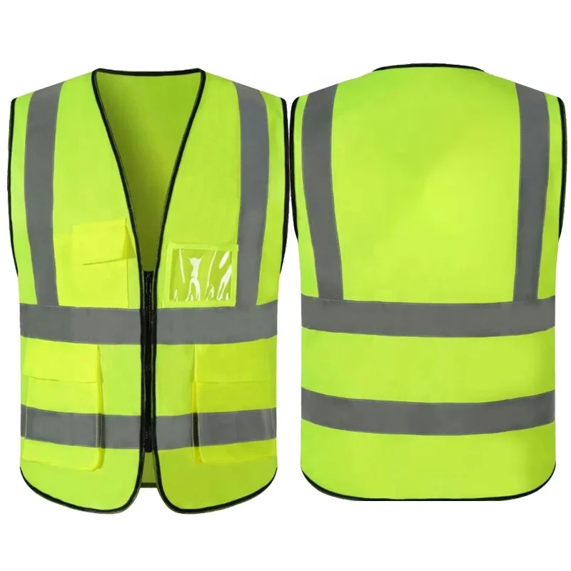 Factory Custom Logo Hi Vis Polyester Wholesale Outdoor  Reflective Safety Vest