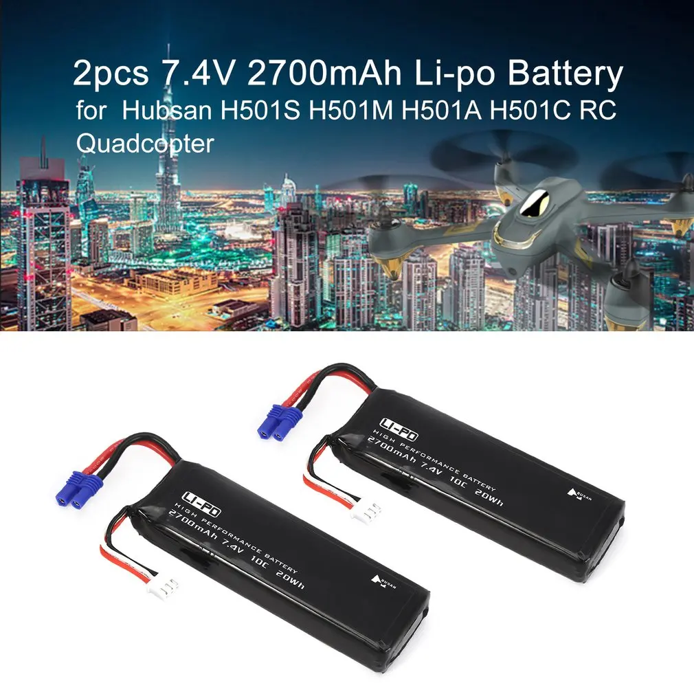 
2019 Hubsan H501C H501S батарея X4 7,4 V 2700mAh lipo батарея 10C 20WH батарея H501S PRO X4 для радиоуправляемого квадрокоптера дрона 