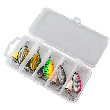 CHEERY 10g Spoon Spinner Fishing Lure Metal Inline Spinning Bait Blade Spoon Lure with Treble Hook for Bass – Metal Jig – view 5
