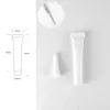 White Slim Tube+Screw cap+Pointed mouth cover