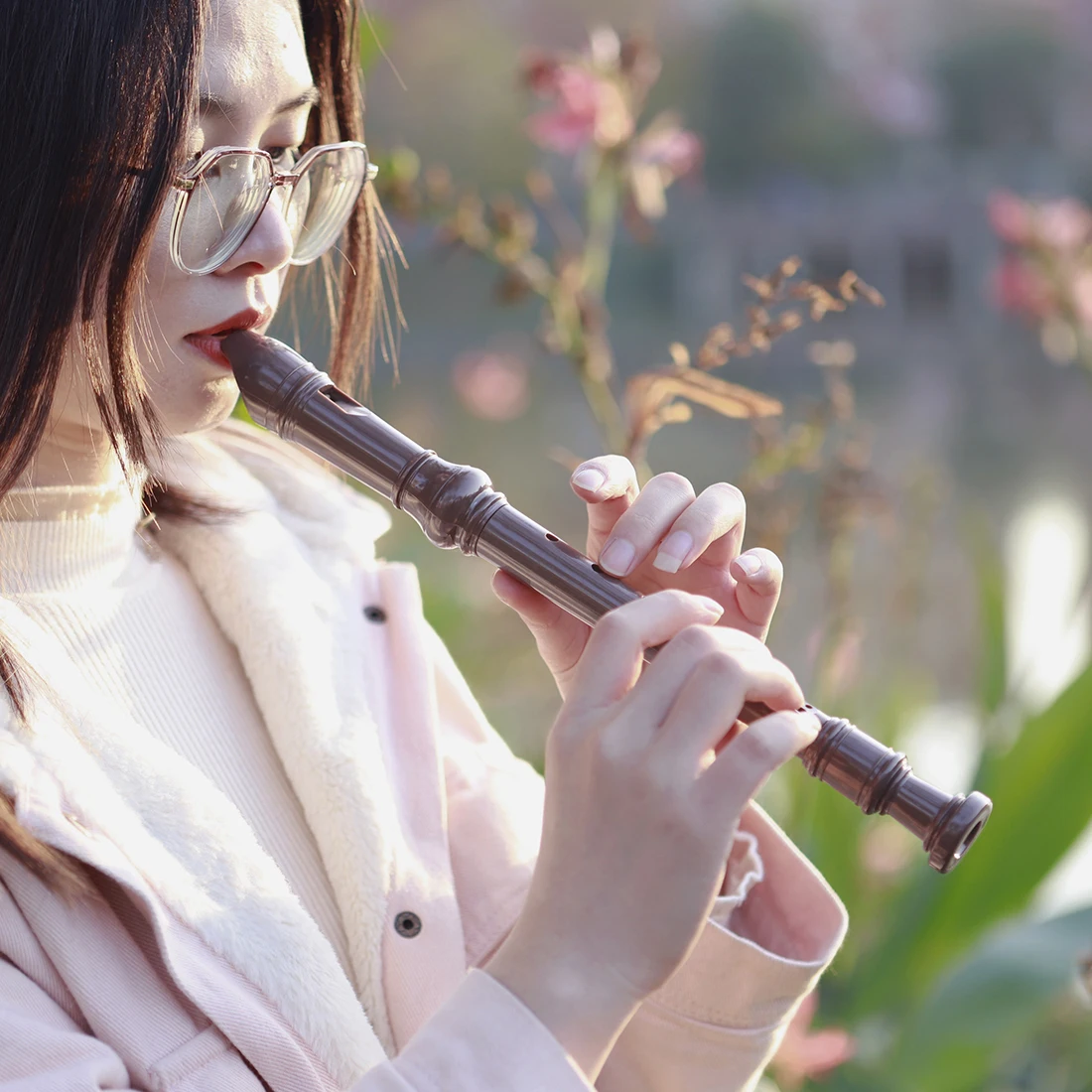 Professional Eight Hole Treble Long Flute Soprano Recorder Clarinet Food Grade ABS Non T aperçu 2