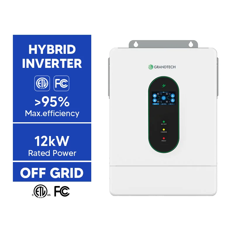 Აშშ-ის საწყობი Grandtech 3.6კ 5კ 6კ 7კ 8კ 10კ 12კ ერთფაზიანი ჰიბრიდული ინვერტორი Split ფაზის Off Grid მზის ინვერტორი 120ვ/240ვ