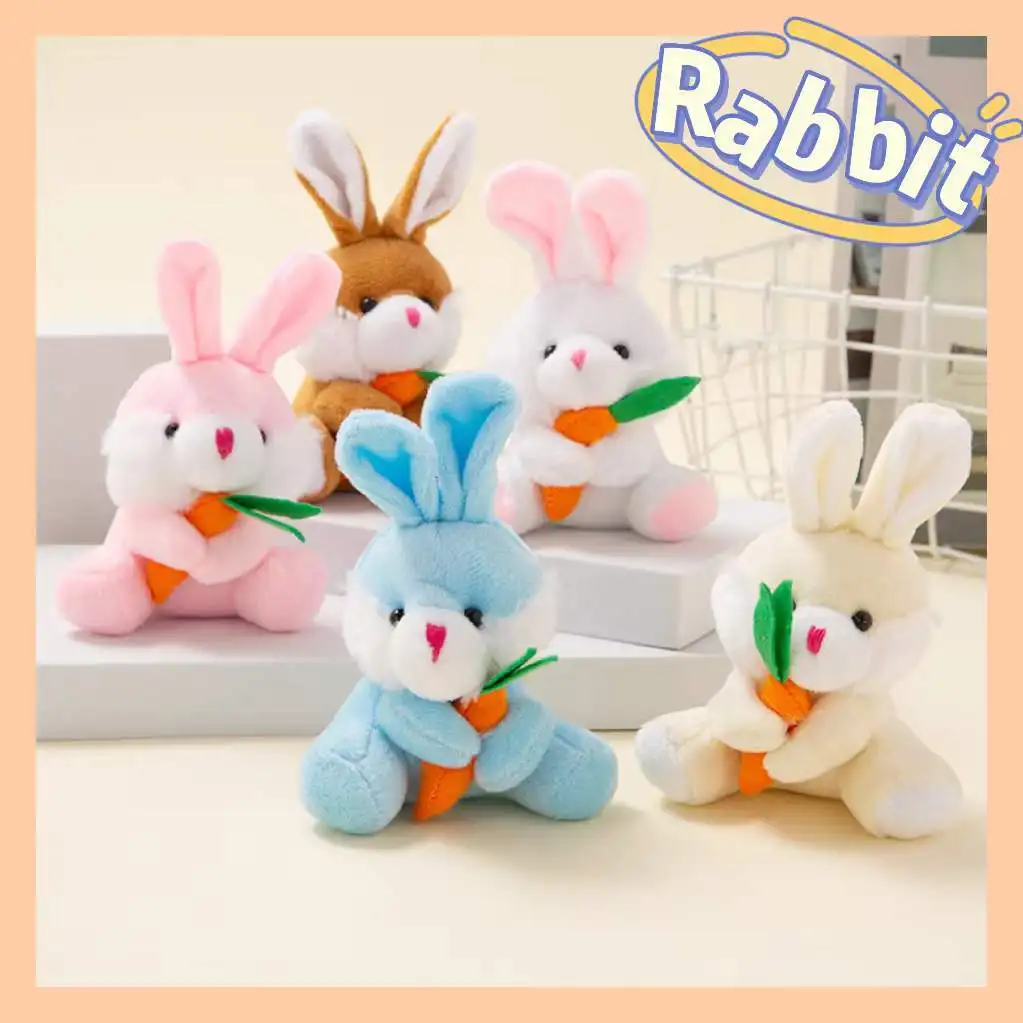 Long Ears Carrot Cute Rabbit Plush Charm Keychain - Temu