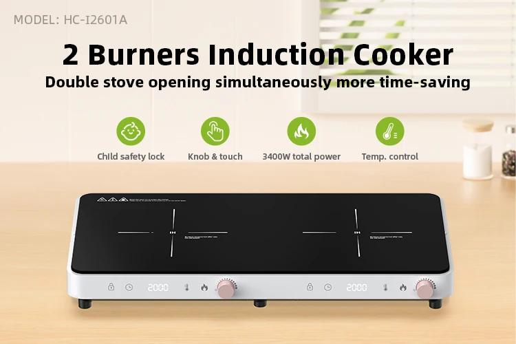 2 Burners for Home Induction Cooktop Hot Sales for Kitchen Electric Hot Plate OEM Factory Price Induction Cooker