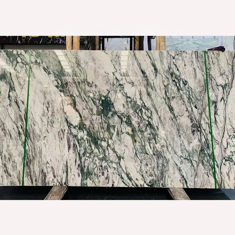 新作デザイン天然グリーン大理石スラブ壁・カウンタートップ用高級デザイングリーンマーブルタイル壁・床用
