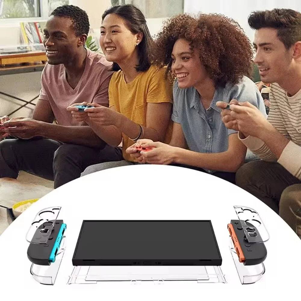 product crystal clear transparent dock able protective case for nintendo switch 2 model 2025 laudtec-7