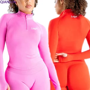 Women's Slim Fit Fashion Yoga Top Gym Quick Dry Fitness Yoga Jacket Breathable High Quality Long Sleeves